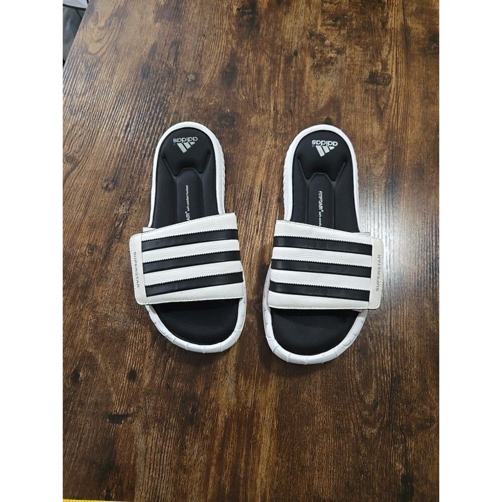 Rare Mens Adidas shoes size 11 Superstar Cloudfoam Surround Slides